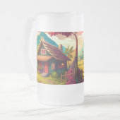 Filipijns traditioneel huis-36543 matglas bierpul (Voorkant links)