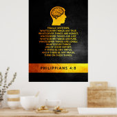 Filipijnse Bijbelse versie 4:8 Poster (Keuken)