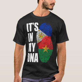 Filipijnse en Burkinese mix DNA-vlag erfgoed T-shirt