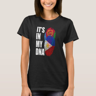 Filipijnse en Eritrese Mix DNA Vlag Erfgoed T-shirt