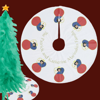 Filipijnse engel vlag fleece kerstboom rok