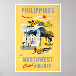 Filipijnse Kunst Filipijnse Print Northwest Airlin
