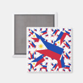 Filipijnse vlag bij meerdere kleurrijke lagen magneet (Voorkant / Achterkant)
