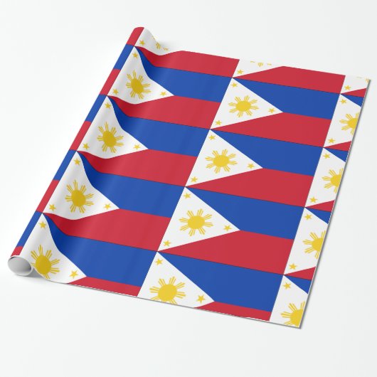 Filipijnse vlag cadeaupapier (Uitgerold)