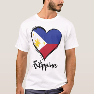 Filipijnse Vlag Hart Pinoy Filipijn T-shirt