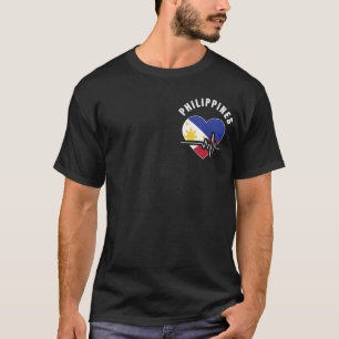 Filipijnse Vlag Hart Pinoy Filipijnse Mannen jonge T-shirt