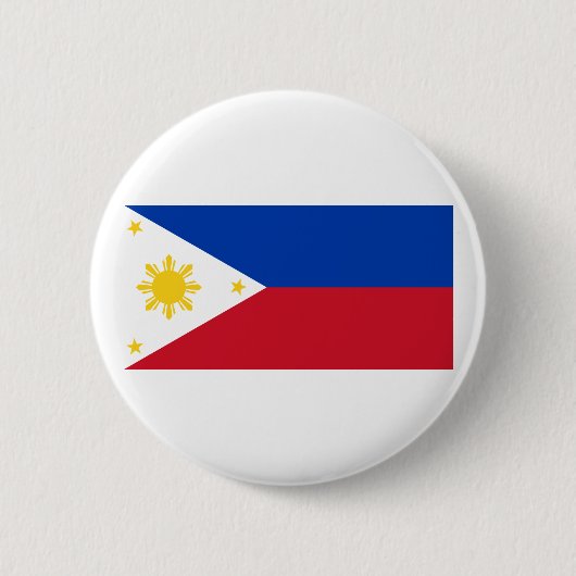 Filipijnse vlag, nationale vlag van de Filipijnse Ronde Button 5,7 Cm (Voorkant)