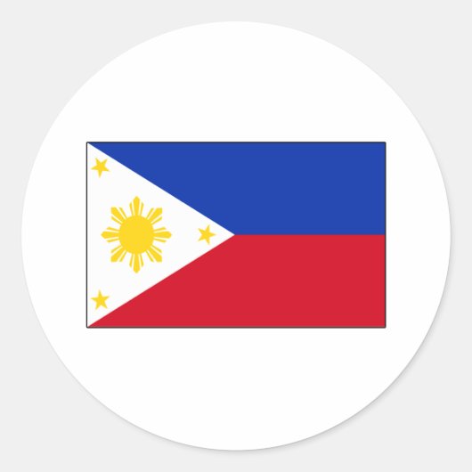 Filipijnse vlag T-shirts en geschenken Ronde Sticker (Voorkant)