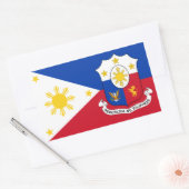 Filipijnse vlag & wapen, Filipijnse vlag Rechthoekige Sticker (Envelop)