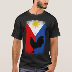 Filipijnse vlag wild gevogelte rooste T-shirt