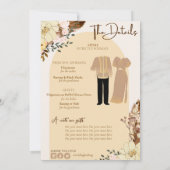 Filipiniana Filippijnse bruiloft uitnodiging Boho (Achterkant)