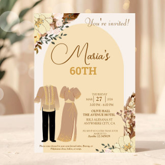 Filipiniana Thema Uitnodiging voor verjaardag Fili