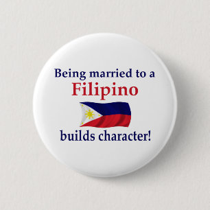 Filipino bouwt karakter ronde button 5,7 cm