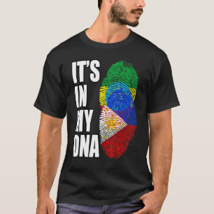 Filipino en Ethiopische Mix DNA-vlagwerelderfgoed T-shirt