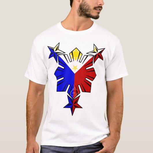 Filipino Flag Sun en sterren T-shirt (Voorkant)