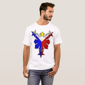 Filipino Flag Sun en sterren T-shirt (Voorkant volledig)