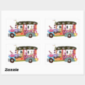 Filipino Jeepney Ride Rechthoekige Sticker (Vel)