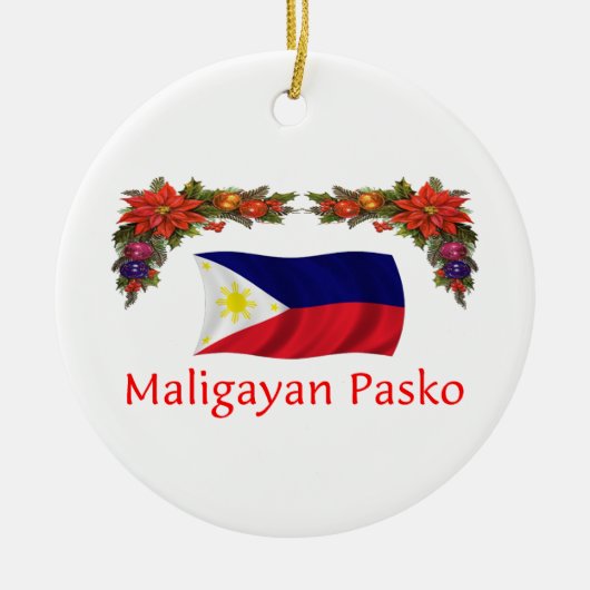 Filipino Kerstmis Keramisch Ornament (Voorkant)