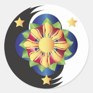 Filipino Lotus Flower Mandala Ronde Sticker