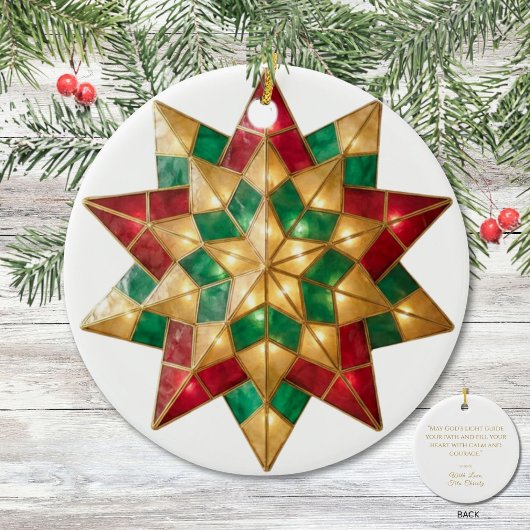 Filipino Parol Christmas Blessing Keepsake Keramisch Ornament