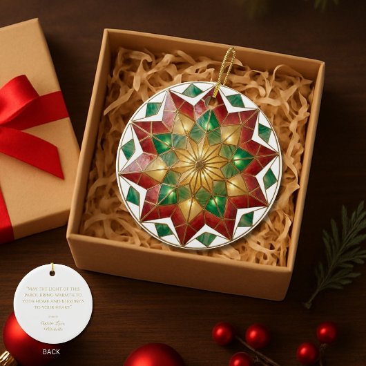 Filipino Parol Inspired Christmas Keepsake Keramisch Ornament