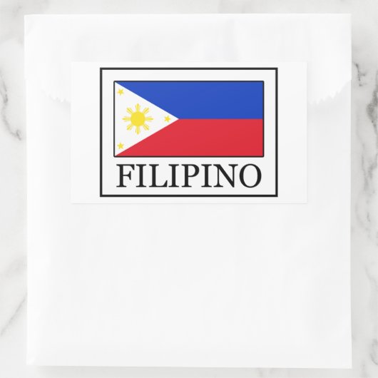 Filipino Rechthoekige Sticker (Tas)