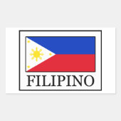Filipino Rechthoekige Sticker (Voorkant)