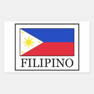 Filipino Rechthoekige Sticker