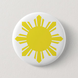 Filipino Sun - Geel Ronde Button 5,7 Cm