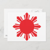 Filipino Sun - Red Briefkaart (Voorkant / Achterkant)