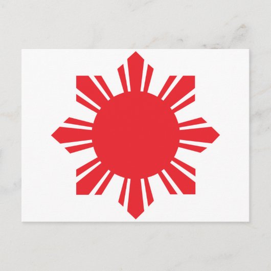 Filipino Sun - Red Briefkaart (Voorkant)