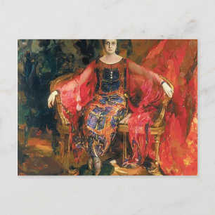 Filipp Malyavin - Portret van Alexandra Balashova Briefkaart