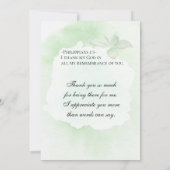 Filippenzen 1:3 Ik dank mijn God ter gedachtenis Bedankkaart (Achterkant)