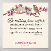 Filippenzen 2:3 Schriftteksten drukken vogels en b Poster (Voorkant)