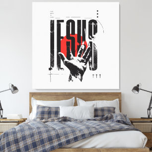 Filippenzen 2:9 Naam Boven Alle Namen Retro Grunge Canvas Afdruk