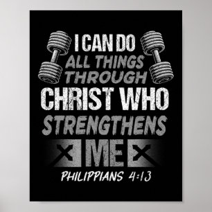 Filippenzen 413 Christelijk Jesus Bodybuilding Wee Poster