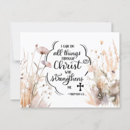 Filippenzen 4:13 Alle dingen door Christus Bijbel Briefkaart