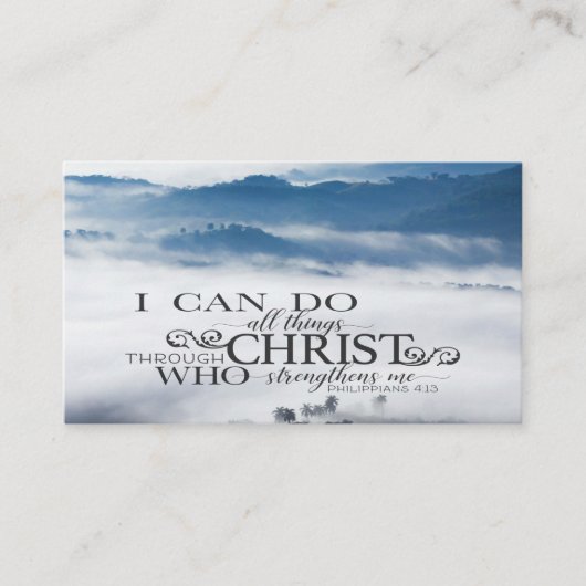 Filippenzen 4:13 Alle dingen door Christus Bijbel Visitekaartje (Voorkant)
