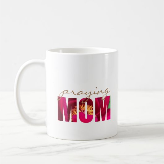 Filippenzen 4:13 Bidden Moeder Custom Roze Bloemen Koffiemok (Links)