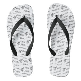 Filippenzen 4:13 Bijbel Schrift KJV Quote Unisex Teenslippers