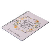 Filippenzen 4:13 Bijbel Schrift Verse Bloemen Notitieboek (Linkerzijde)