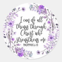Filippenzen 4:13 Bijbelgeschrift Paarse lavendel