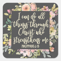 Filippenzen 4:13 Bijbelvers pastel bloemig