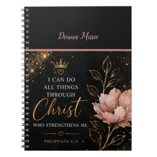 Filippenzen 4:13 Bloemendagboek voor christenen Notitieboek