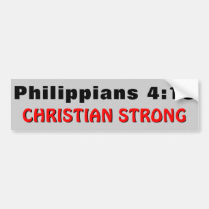 Filippenzen 4:13 Christelijk Sterk Bumpersticker