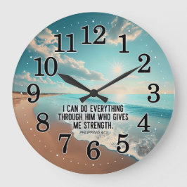 Filippenzen 4:13 Kan alles doen in God Bijbel Grote Klok
