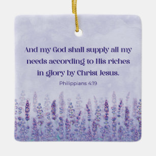 Filippenzen 4:19 - God zal allen voorzien Keramisch Ornament