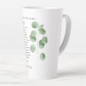 Filippenzen 4:4-7 Eucalyptus Leaf Bijbelvers Latte Mok (Rechterhoek)