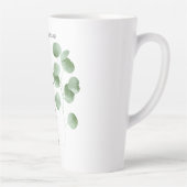 Filippenzen 4:4-7 Eucalyptus Leaf Bijbelvers Latte Mok (Rechts)