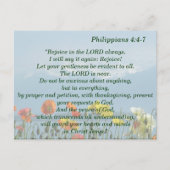 Filippenzen 4:4-7 Wees niet bezorgd Briefkaart (Voorkant)